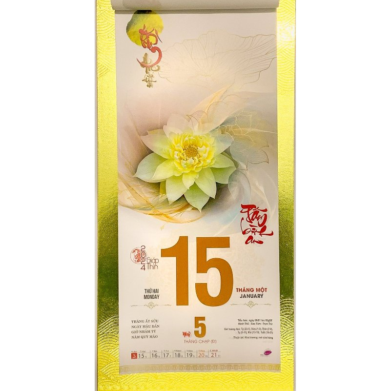 LỊCH TẾT 2024 LỊCH BLOC Kc 48 x 20 SIÊU ĐẠI SIÊU ĐẸP SIÊU SANG - AN TRÚ THẢNH THƠI LỊCH 2024