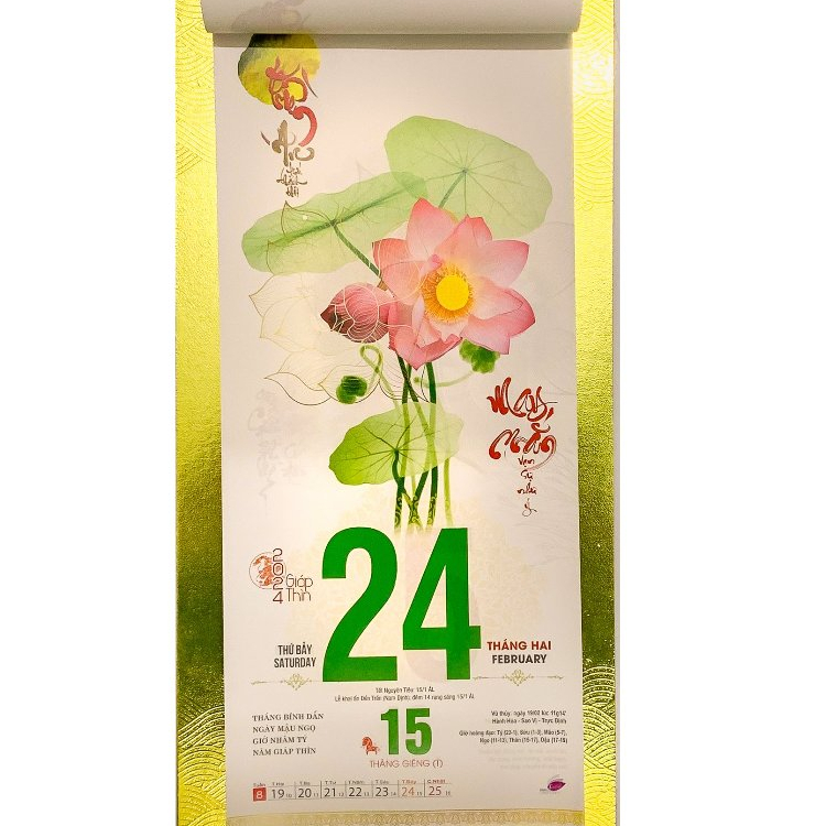 LỊCH TẾT 2024 LỊCH BLOC Kc 48 x 20 SIÊU ĐẠI SIÊU ĐẸP SIÊU SANG - AN TRÚ THẢNH THƠI LỊCH 2024