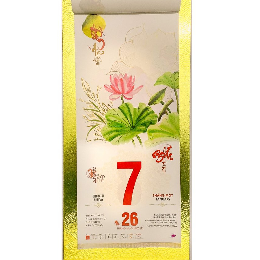 LỊCH TẾT 2024 LỊCH BLOC Kc 48 x 20 SIÊU ĐẠI SIÊU ĐẸP SIÊU SANG - AN TRÚ THẢNH THƠI LỊCH 2024