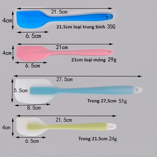 Phới trộn bột, phới silicon, spatula phới dẹt nhiều size