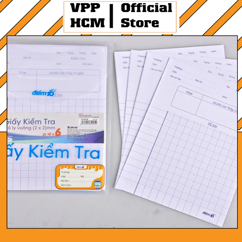 [Giao Nhanh] Giấy kiểm tra TP-GKT08 5 ôly vuông