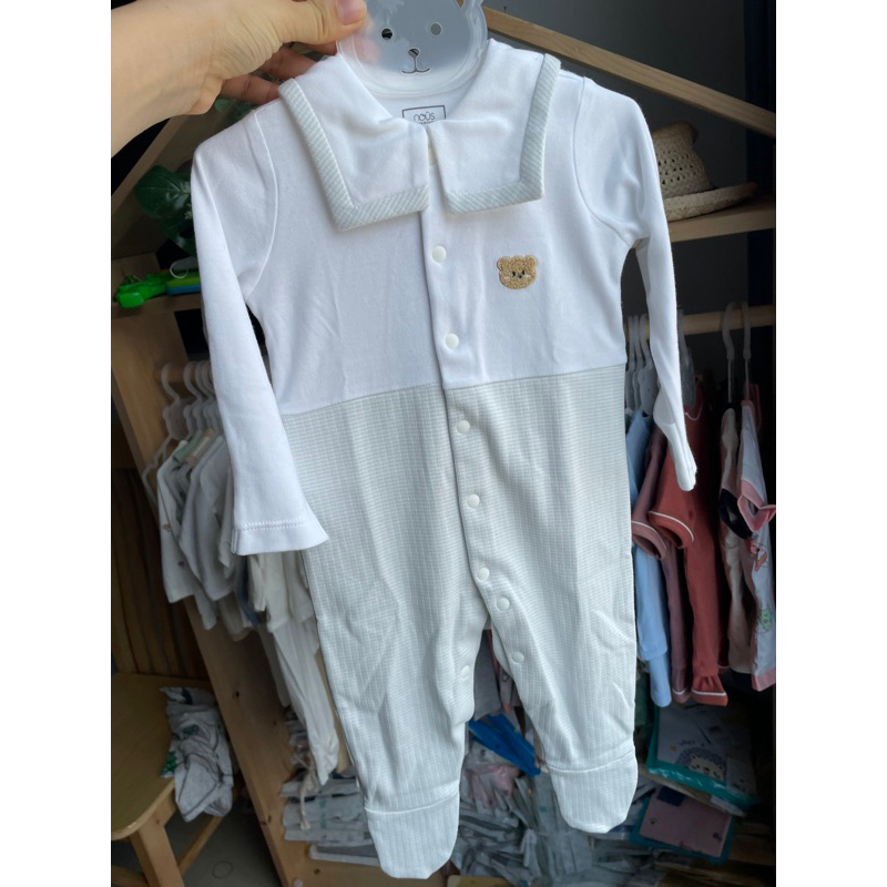 Nous-body sơ sinh liền tất đóng hộp cao cấp size newborn, 0/3m, 3/6m