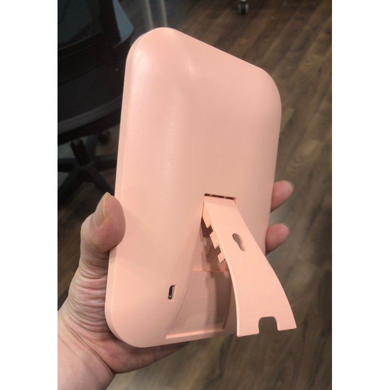 Gương Để Bàn Trang Điểm - Gương Trang Điểm Có Đèn Led - Gương vuông Cảm Ứng 3 Chế Độ Ánh Sáng