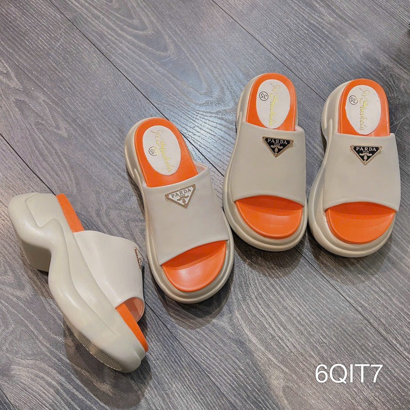 Dép Bánh Mì Đế Thô Phối Màu Siêu Êm Đẹp