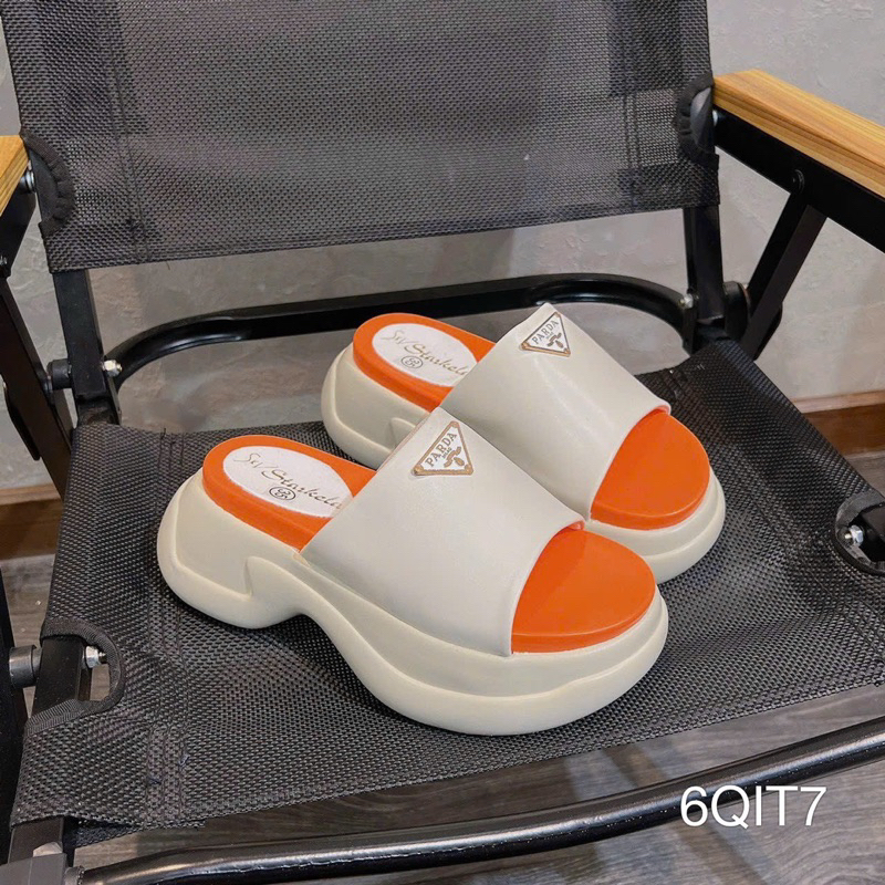 Dép Bánh Mì Đế Thô Phối Màu Siêu Êm Đẹp