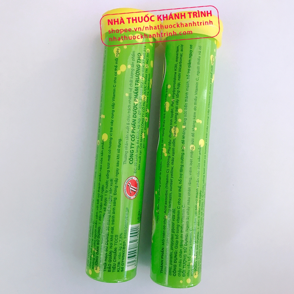 Viên sủi Vitamin C - vị chanh thơm ngon, giải khát, tăng lực