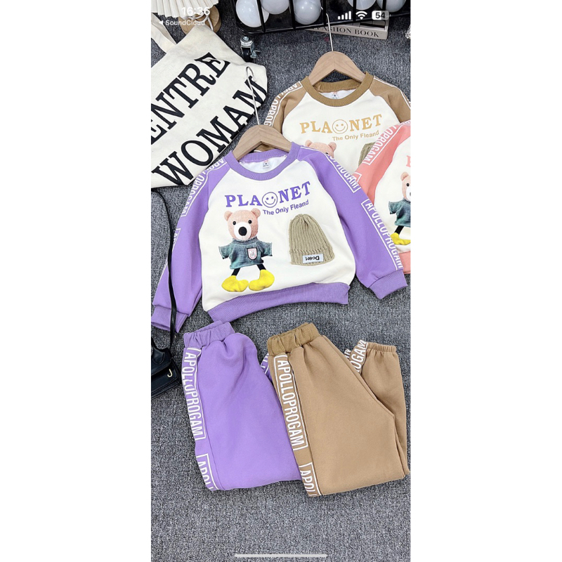 Bộ nỉ da cá cho bé