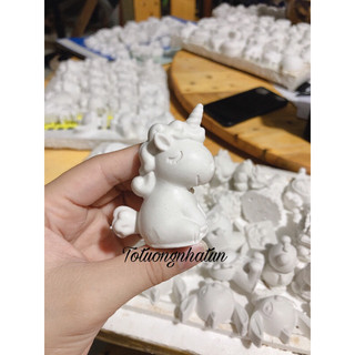 Tượng tô màu kỳ lân 3d mini