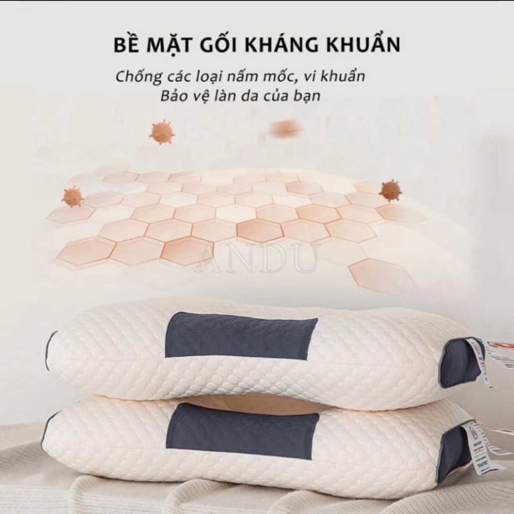 GỐI NGỦ CHỐNG MỎI CỔ, GIẢM ĐAU CỔ VAI GÁÝ DỆT KIM LÕI BÔNG XƠ