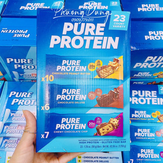 Lẻ thanh dinh dưỡng protein bar PURE PROTEIN 50g hỗ trợ tăng cơ cho gymmer chuẩn Mỹ