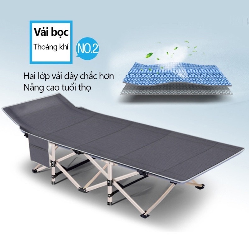 SIÊU RẺ - Giường xếp văn phòng ngủ trưa gấp gọn 70x190cm - Giường gấp khung thép chắc chắn
