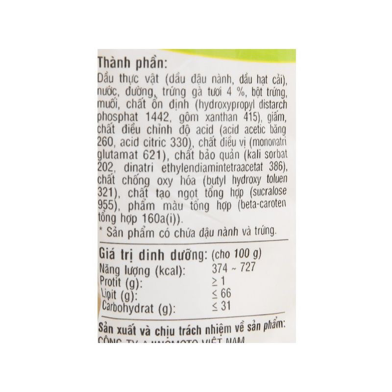 Xốt Mayonnaise Aji-mayo chai 130g và 260g