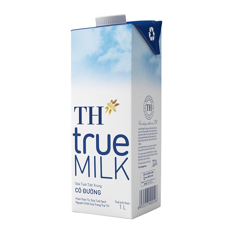 Sữa tươi TH True milk 1lít
