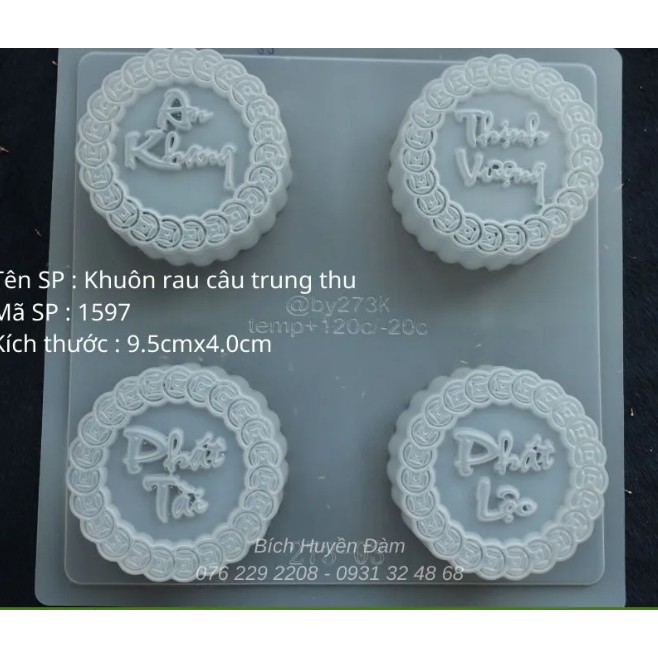 Khuôn rau câu trung thu nhựa