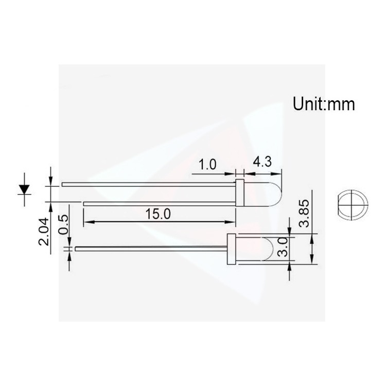 10 BÓNG LED ĐỎ 3MM/F3 - LED phát sáng đỏ ánh sáng đỏ LK0621