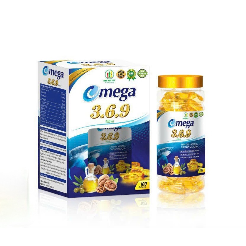 Hộp 100 Viên Dầu Cá Omega 369 Diệp Lục/Cần Tây/Tinh Dầu Thông Đỏ giúp cải thiện thị lực, hỗ trợ giảm mỡ máu