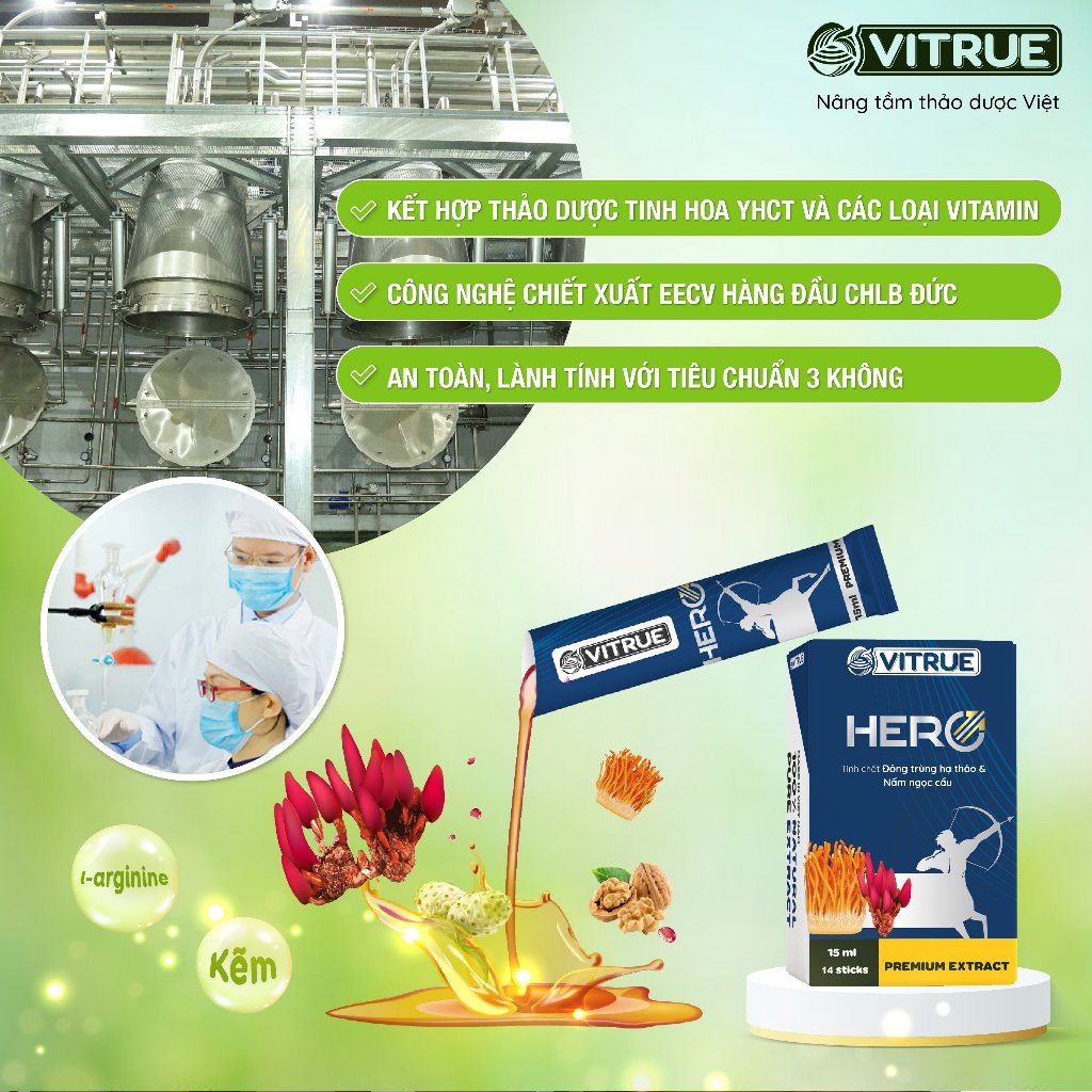 VITRUE HERO TĂNG SINH TESTOSTERONE - Vitrue Detox