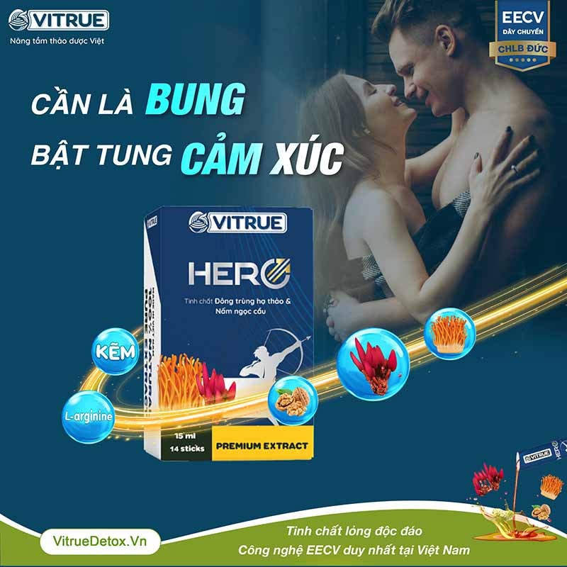 VITRUE HERO TĂNG SINH TESTOSTERONE - Vitrue Detox