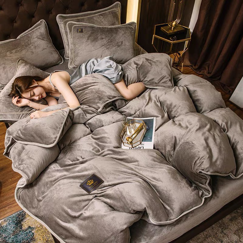 Chăn ga Nỉ nhung đơn sắc cá tính, full màu, đủ size theo yêu cầu