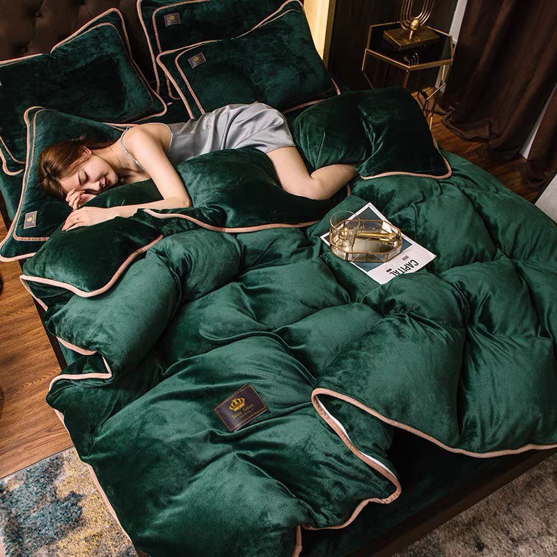 Chăn ga Nỉ nhung đơn sắc cá tính, full màu, đủ size theo yêu cầu