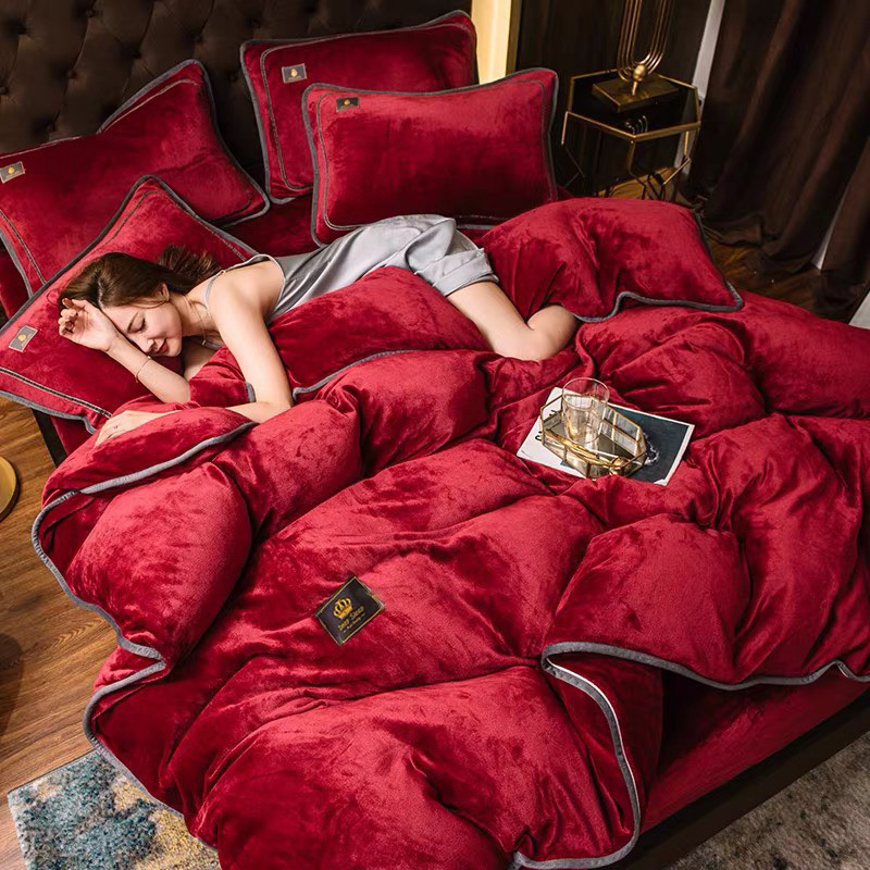 Chăn ga Nỉ nhung đơn sắc cá tính, full màu, đủ size theo yêu cầu