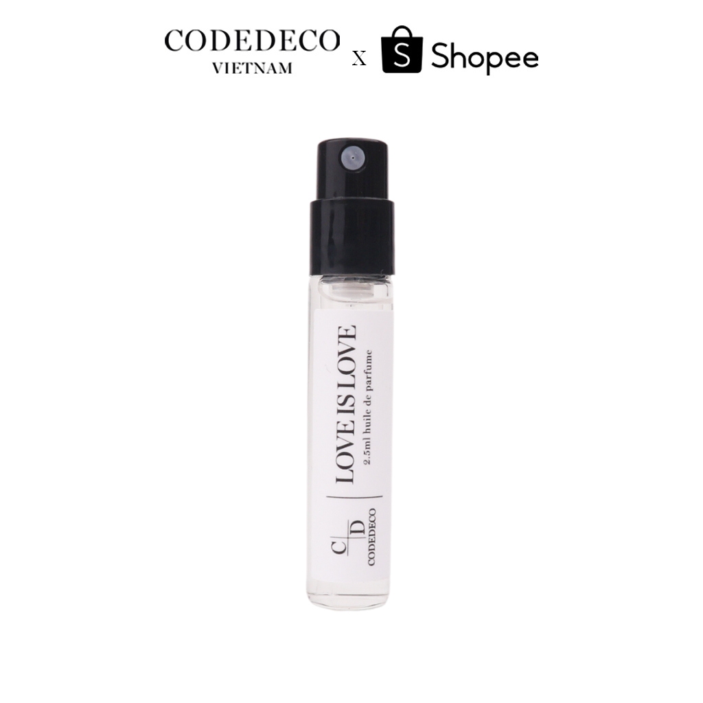 Tinh dầu thơm CODEDECO Love Is Love cá tính, độc đáo vial 2.5ml