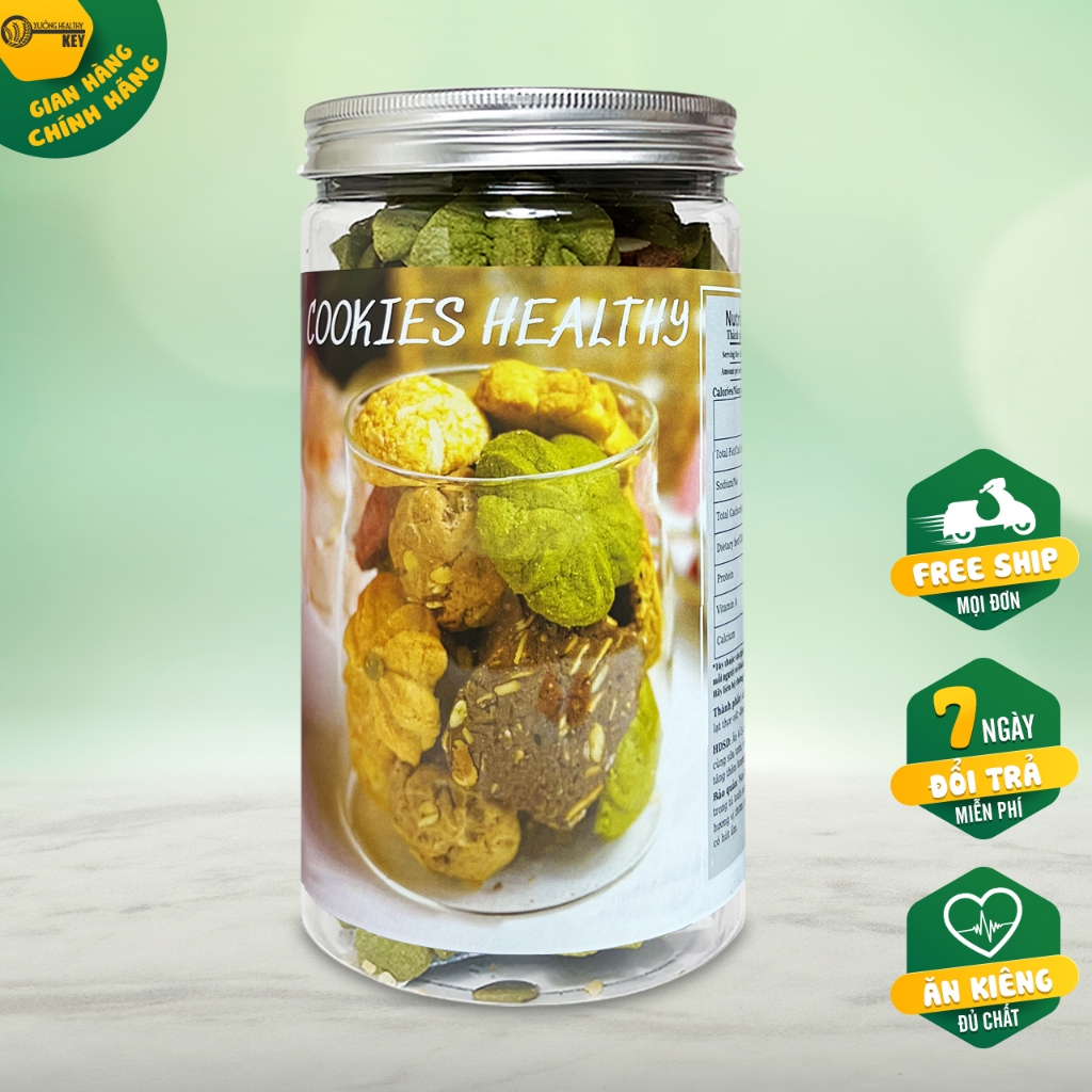 Bánh Cookies Nguyên Cám Chocolate Chips Healthy Key - Bánh Hạt Ngũ Cốc Giảm Cân