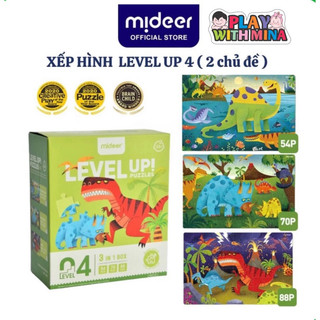 Đồ Chơi Xếp Hình 7 cấp độ Mideer puzzles Level Up 4 Dinosaur
