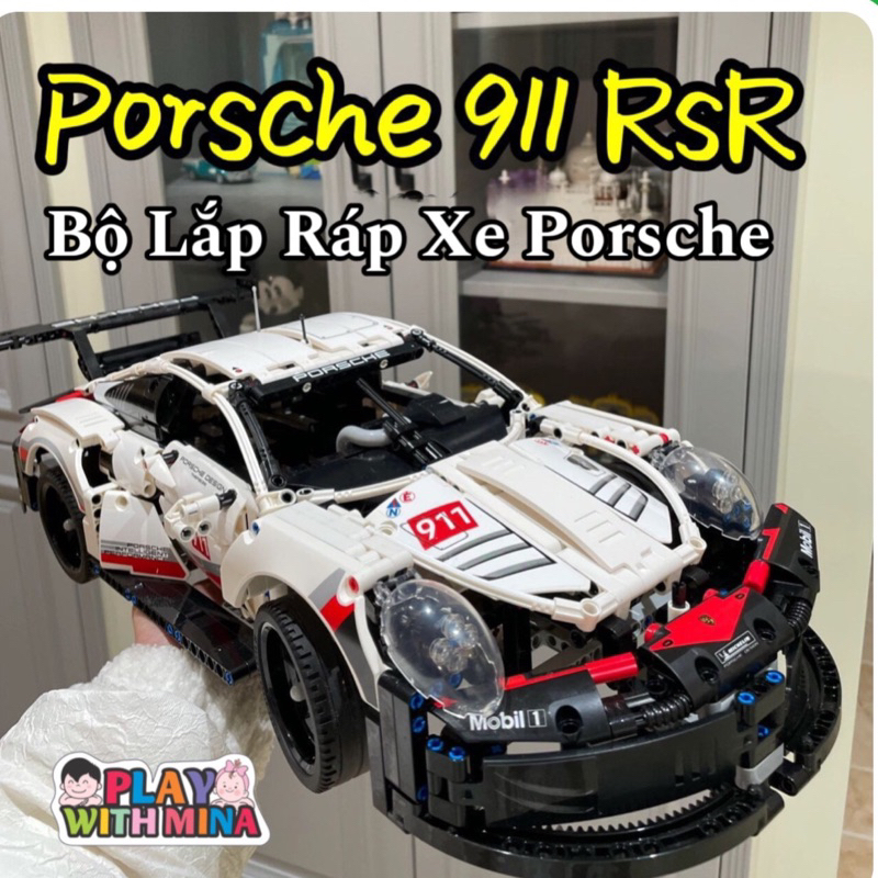 (CÓ SẴN) BỘ Lắp ghép Mô Hình Siêu Xe PORCHE TECHNIC City Speed Sets 911 Rsr Building Blocks Lắp Ráp SIÊU XE