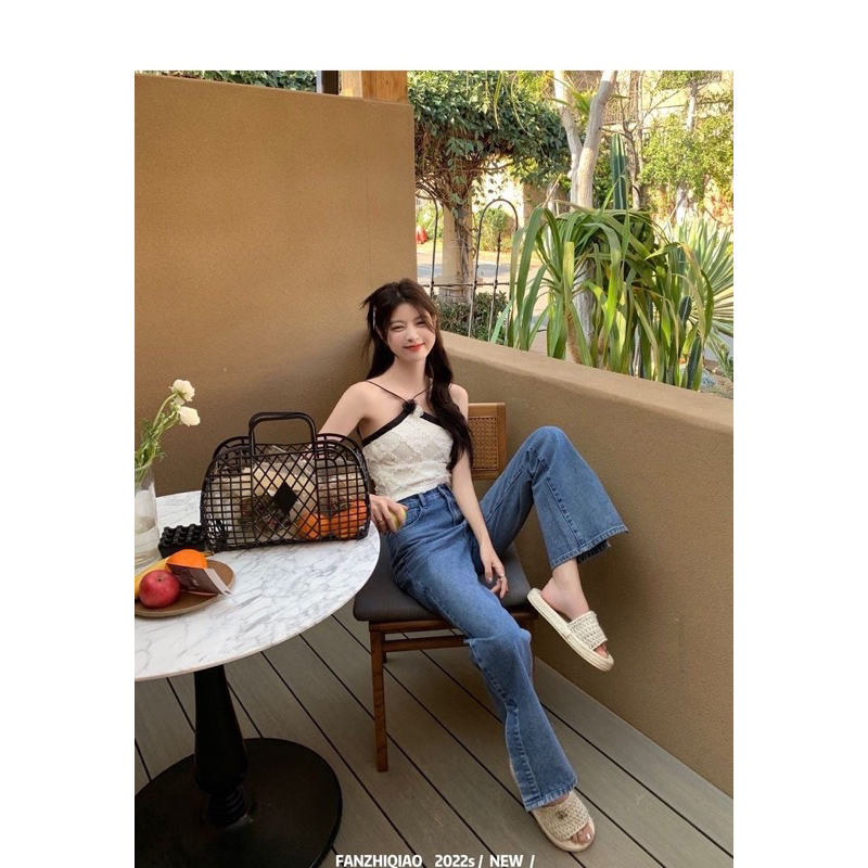 Áo Yếm Croptop Đính Hoa Siêu Hot, Chất Ren Dày Mịn Hàng Loại 1