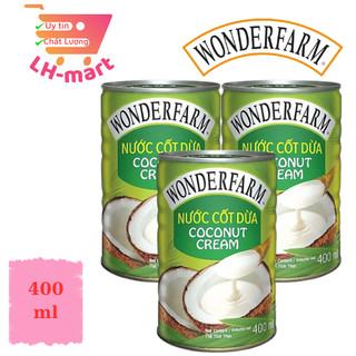 Nước Cốt Dừa Wonderfarm Coconut Cream Lon 400ml/160ml