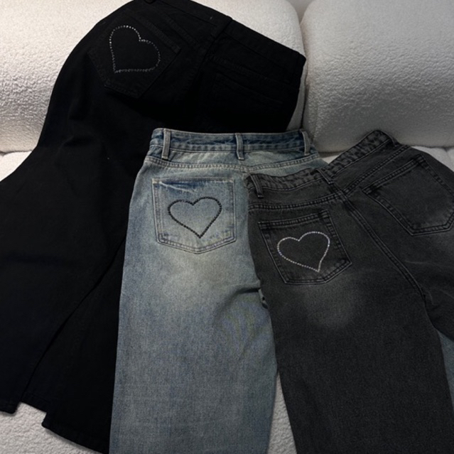 LUV JEANS PANT | Black Grey