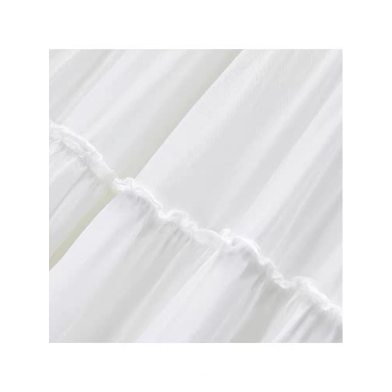 Chân váy voan bèo dáng dài có lót trong