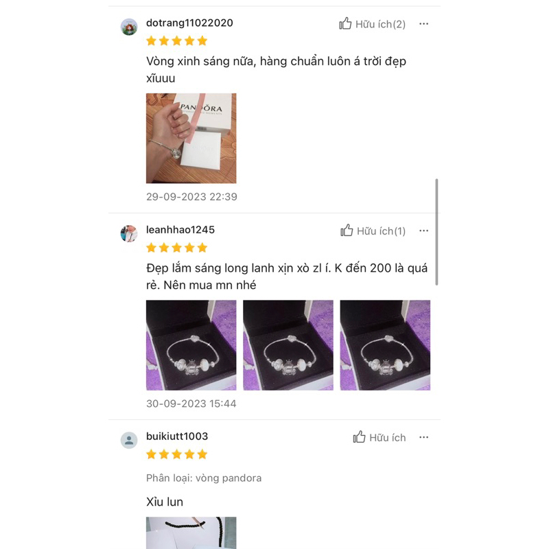 VÒNG TAY CHARM PANDORA  FULL HỘP