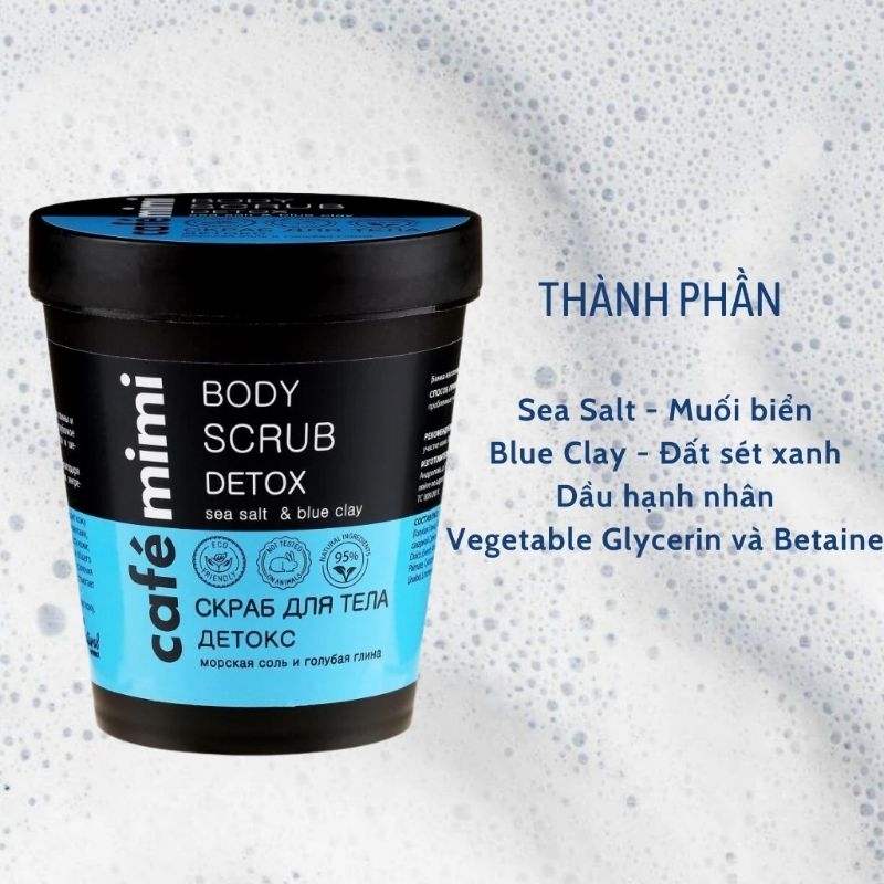Tẩy tế bào da chết cơ thể Cafe Mimi Detox