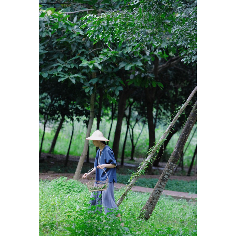 Bộ thôn nữ cổ trang xanh dương nhạt