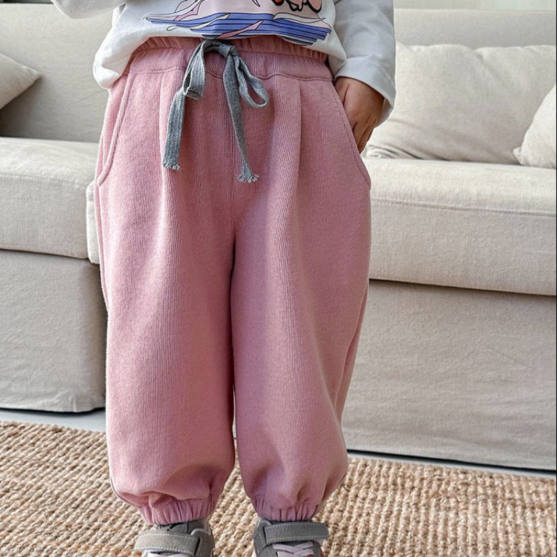 Quần bomber Nỉ Bông Phối DÂY cho bé trai bé gái từ 8-23kg