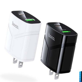 Củ sạc nhanh siêu bền pd20w hoco chk50a 2 cổng usb + type-c chân dẹt q.c 3.0 cho mọi thiết bị hiện nay chống cháy nổ