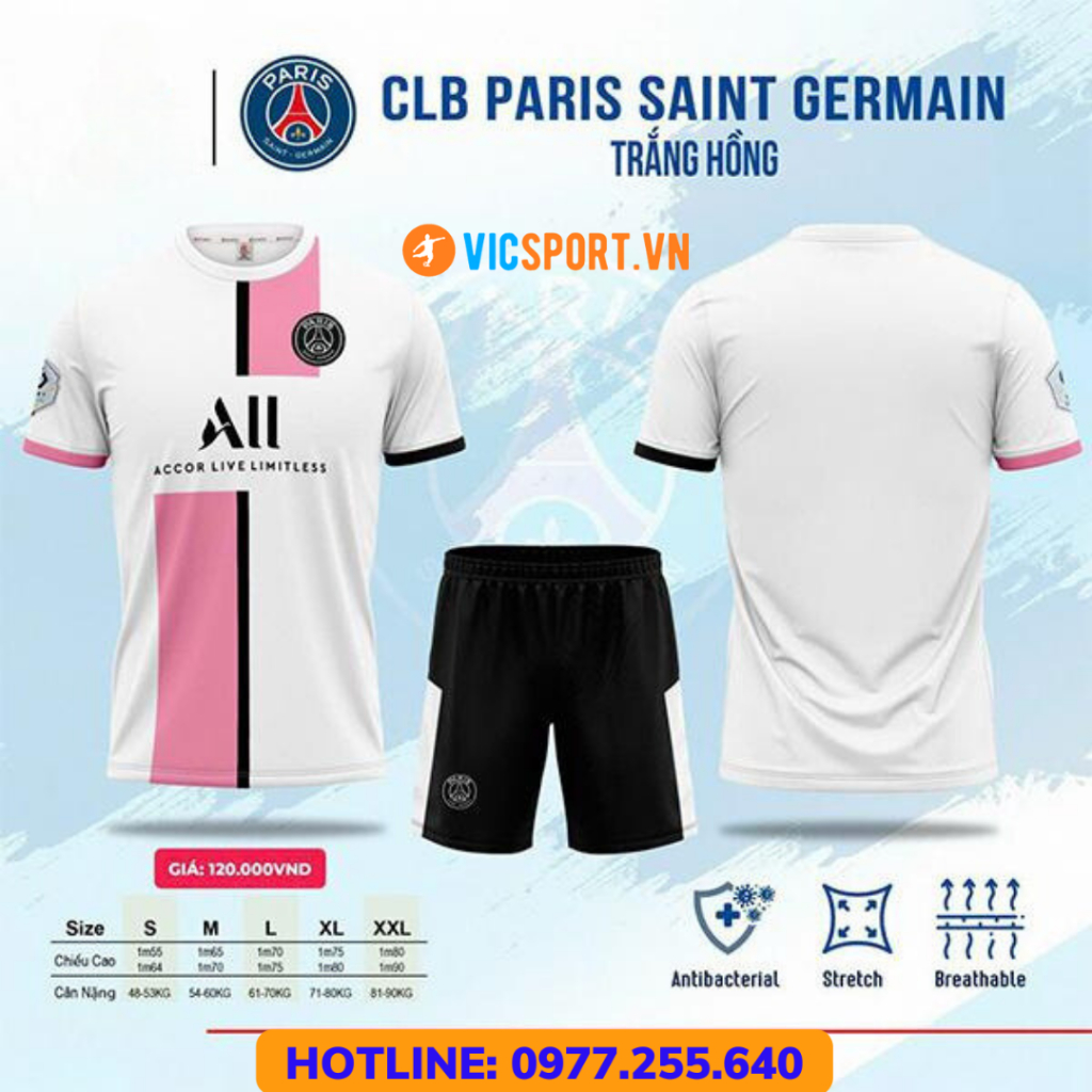 Áo Bóng Đá Paris, Quần Áo Đá Banh CLB PSG Thun Lạnh Mới Nhất - Vicsport