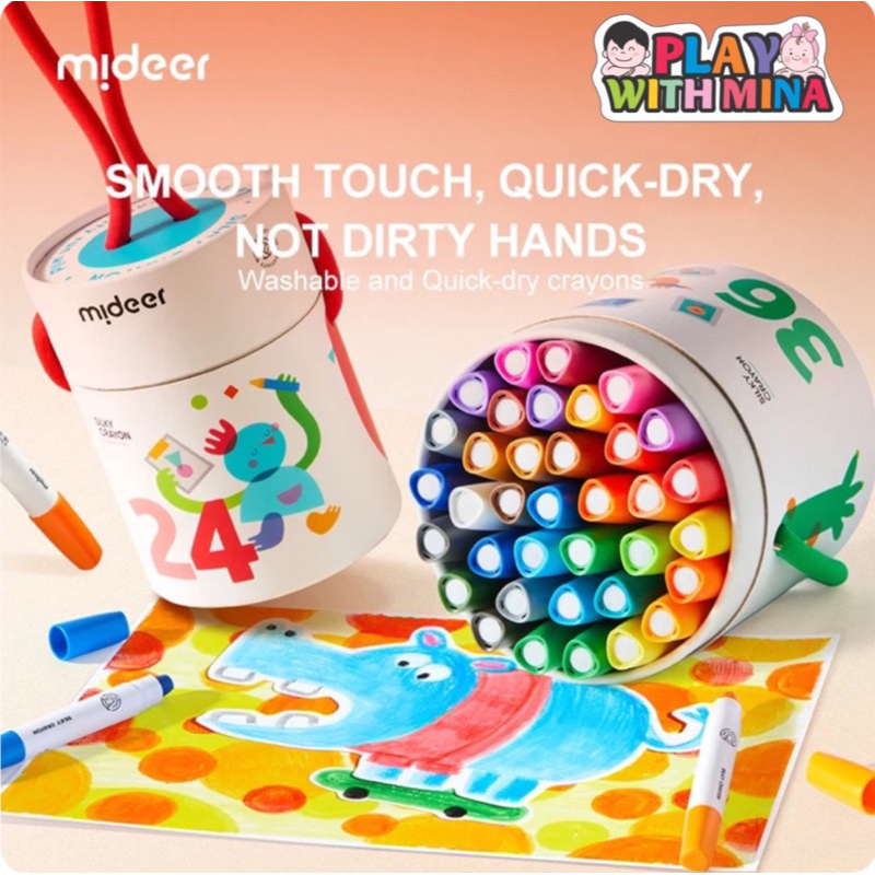 Bút sáp lụa Mideer Silky Crayons Chính Hãng Mideer