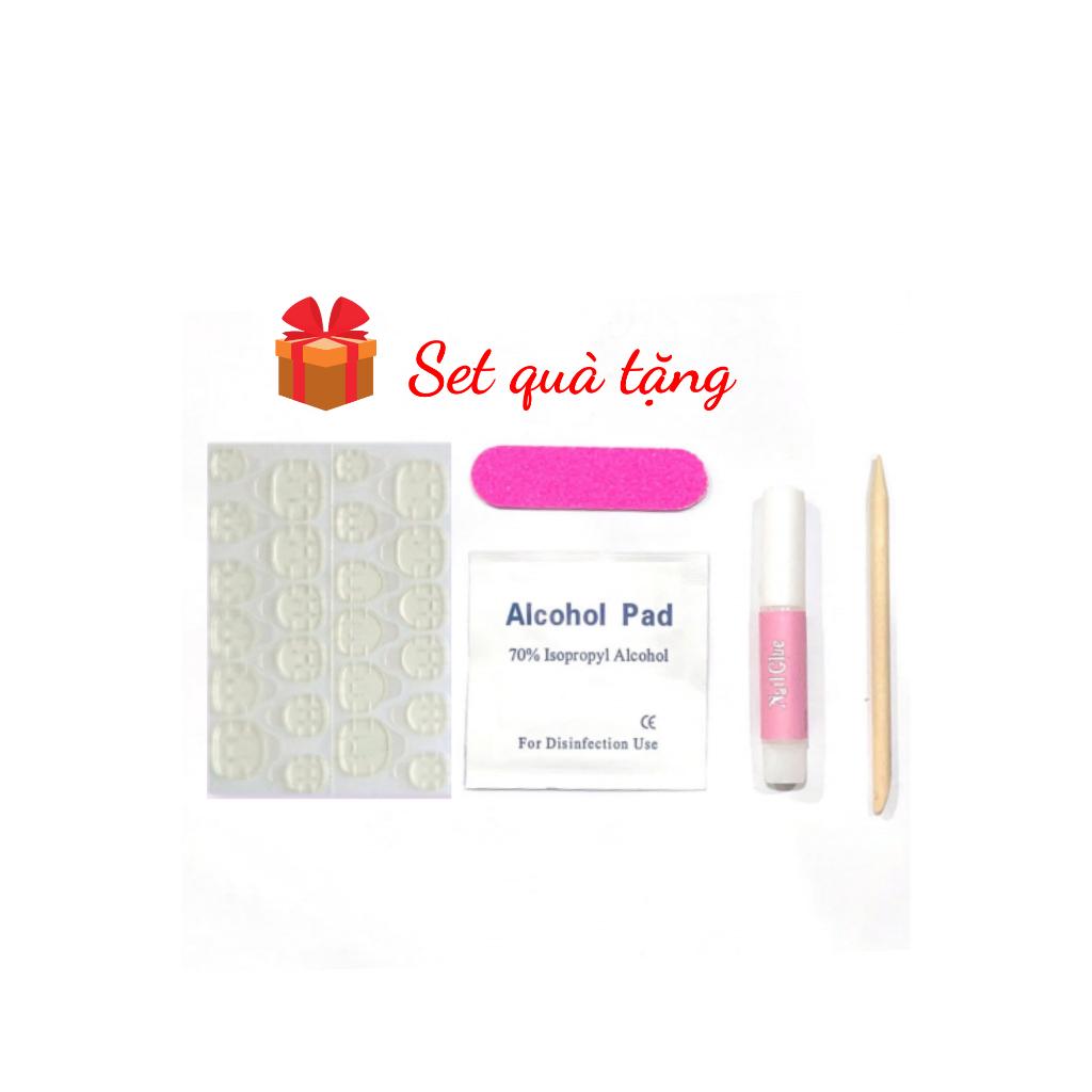 Set 24 Nail Box dáng dài phong cách cá tính tặng kèm quà