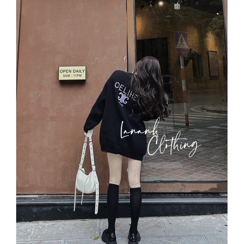 Áo len cardigan nữ hàng QC loại 1, 4 cúc dày dặn / 3 màu Trắng-Ghi xanh-Đen