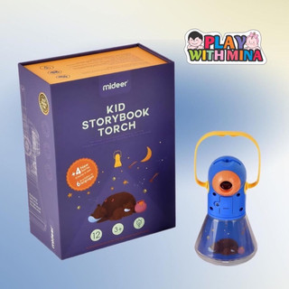 Đèn Pin Chiếu Hình cho bé, Đèn Pin Kể Chuyện Cổ Tích kết hợp đèn ngủ Mideer Kid Storybook Torch-12 Truyện