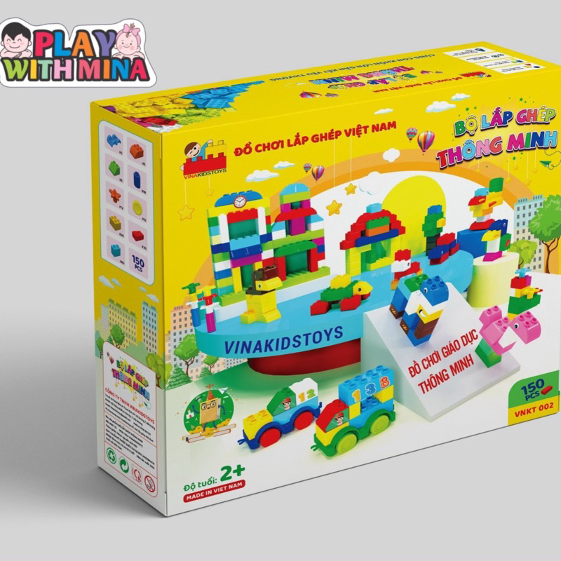 Bộ Lắp Ghép Chi Tiết To Hãng VinakidsToy-150 Chi Tiết