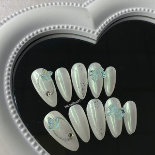 Mã 022 Nailbox thiết kế nơ xanh