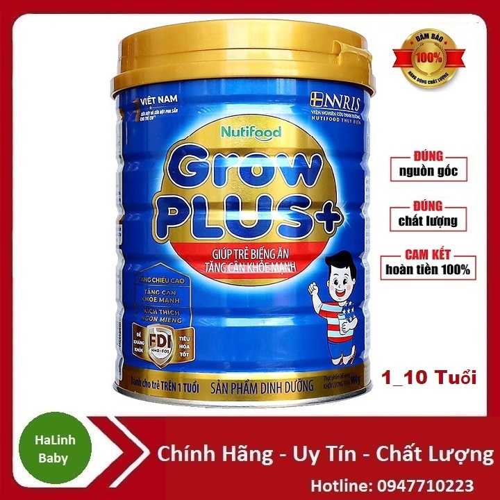 Sữa Bột Nutifood GrowPlus Grow Plus  Xanh, Đỏ 900g .....