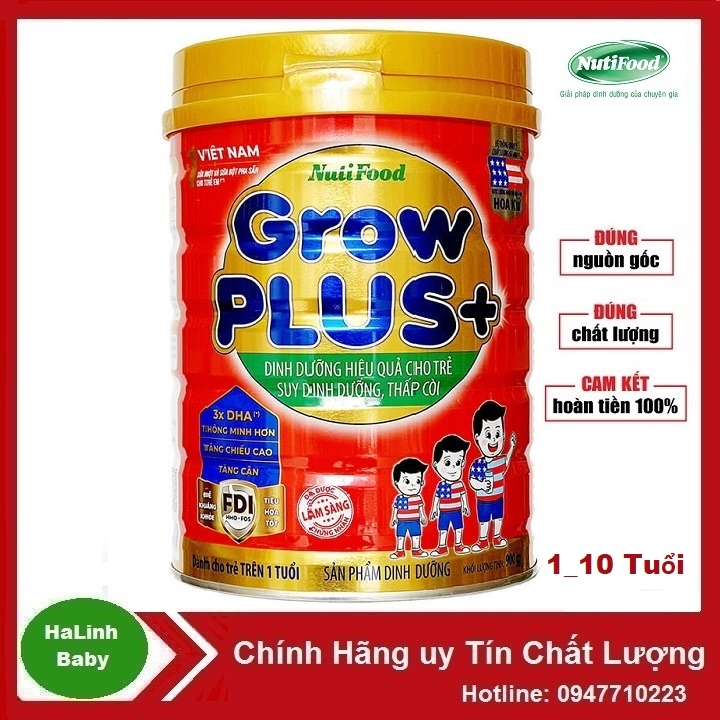 Sữa Bột Nutifood GrowPlus Grow Plus  Xanh, Đỏ 900g .....