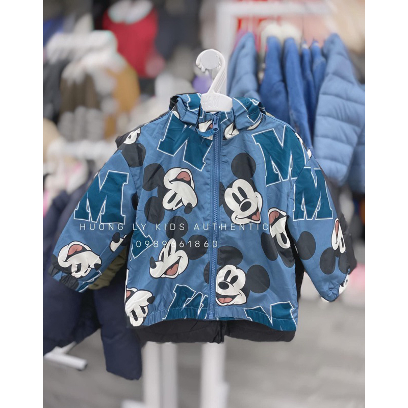 Áo khoác gió lót nỉ cho bé HM auth