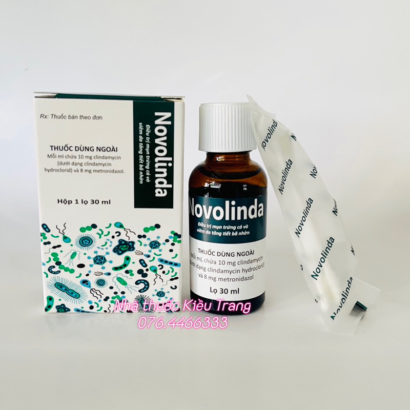 Bôi chấm mụn NOVOLINDA - Hết mụn trứng cá, mụn mủ, viêm da tiết bã nhờn