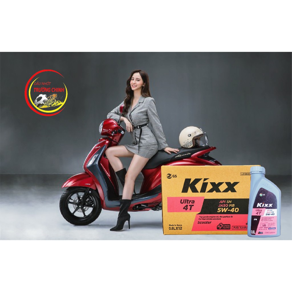 Thùng nhớt Kixx Ultra Scooter Fully Synthetic 5W40, 10W40 dành cho xe ga nhập khẩu Hàn Quốc